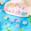 15Pcs Luminous Resin Sequins Pendants RESI-TA0004-20C-6