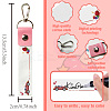 PU Leather & Cotton Name Marker Keychain AJEW-WH0514-007-2