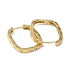 Brass Oval with Polka Dot Hoop Earrings for Woman EJEW-F314-02C-G-2