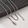 Brass Wheat Chains Necklaces for Women NJEW-D302-24P-2