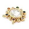 Brass Cubic Zirconia Pendants KK-G419-04G-02-4