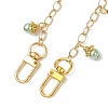 Alloy Enamel Santa Claus Christmas Bell Candy Cane Charm Brass Cable Chain Purse Decorative Chains AJEW-BA00170-5