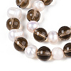 Transparent Glass Beads Strands PEAR-N019-07-4