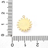 304 Stainless Steel Pave Natural Shell Sun Ray Charms STAS-I331-31G-3
