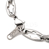 2Pcs 2 Styles 304 Stainless Steel Cross Link Chain Necklaces for Couple NJEW-JN05431-7