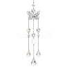Butterfly Brass Hanging Suncatchers HJEW-JM04249-2
