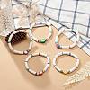 Handmade Polymer Clay Heishi Surfer Stretch Bracelet BJEW-JB08903-2