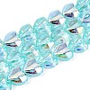 Electroplate Transparent Glass Beads Strands LS-EGLA-N056-01A-03-1