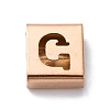 Ion Plating(IP) 304 Stainless Steel Square Slide Charms STAS-L132-20G-RG-1