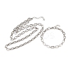 304 Stainless Steel Cable Chains Bracelet & Necklace Jewelry Sets SJEW-L199-04P-4