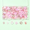 120Pcs 6 Styles Autumn Theme Two-Tone Transparent Glass Charms GLAA-FS0002-23-6