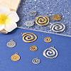 12Pcs 6 Styles 304 Stainless Steel Charms STAS-FS0001-97-10