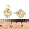 Brass Micro Pave Clear Cubic Zirconia Pendants KK-L275-71J-G-3