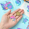 16Pcs 16 Styles Ion Plating(IP) 304 Stainless Steel Etched Metal Embellishments Pendants STAS-CJ0002-56-4