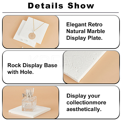 Gesso Jewelry Display Plate DJEW-WH0015-98B-1