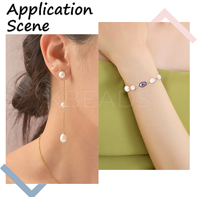 30Pcs Potato Natural Cultured Freshwater Pearl Connector Charms FIND-SC0005-37-1