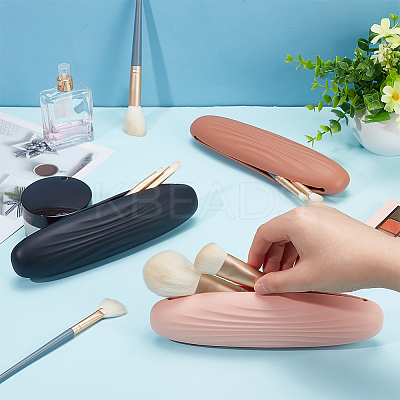 3Pcs 3 Colors Silicone Travel Makeup Brush Storage Bag DIY-CP0008-52-1