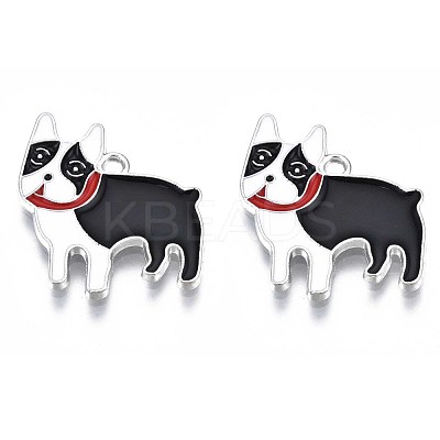 Rack Plating Alloy Enamel Pendants PALLOY-T075-161-1