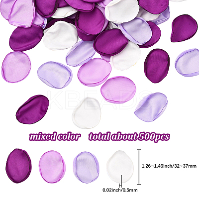 Polyester Artificial Rose Flower Petals AJEW-WH20067-107A-1