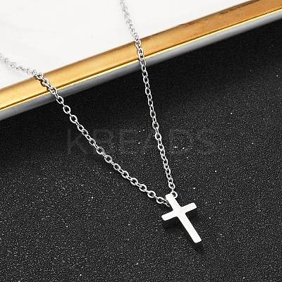 Non-Tarnish 304 Stainless Steel Pendant Necklaces X-NJEW-E141-42P-1