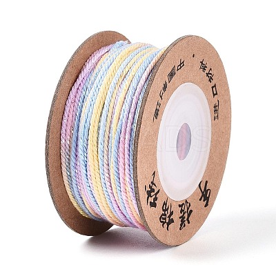 30M Segment Dyed Macrame Cotton Cord OCOR-T018-01L-1