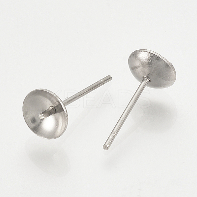 Non-Tarnish 304 Stainless Steel Stud Earring Findings LS-X-STAS-T019-6-1