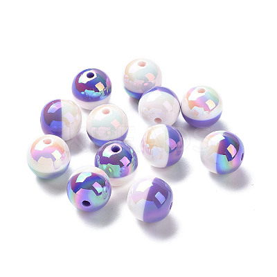 Two Tone Opaque Resin Beads RESI-A020-02A-1