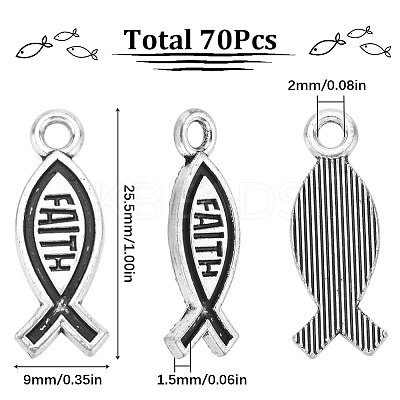 70Pcs Zinc Tibetan Style Alloy Pendant FIND-SC0006-28-1