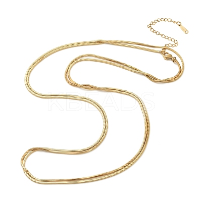 1.6MM 304 Stainless Steel Snake Chain Long Necklaces NJEW-A049-02G-1