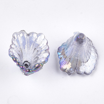 Transparent Acrylic Bead Caps X-TACR-T007-01-1