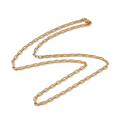 201 Stainless Steel Box Chain Necklace for Men Women LS-NJEW-P268-A42-2X5-1