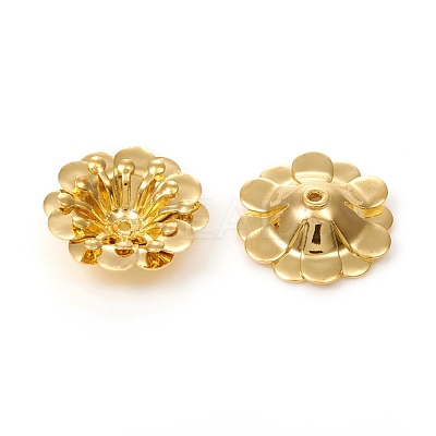 Multi-Petal Brass Bead Caps KK-I669-14G-1