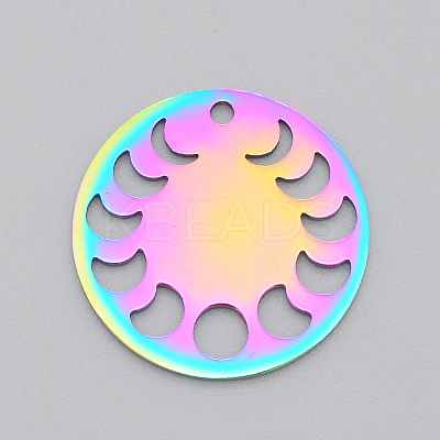 Ion Plating(IP) 201 Stainless Steel Pendants STAS-S105-LA520-1