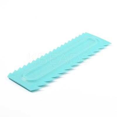 Plastic Baking Edge Dough Scraper and Cutter Pastry Spatulas AJEW-P077-05-1