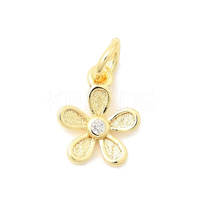 Brass Micro Pave Cubic Zirconia Charms KK-C139-26A-G-1