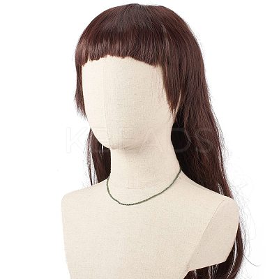 Round Glass Beaded Necklace for Women NJEW-JN03821-03-1