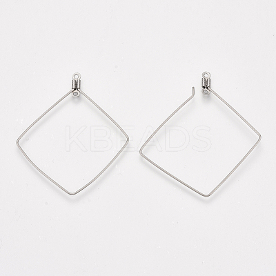 Tarnish Resistant 304 Stainless Steel Wire Pendants STAS-S103-10-1