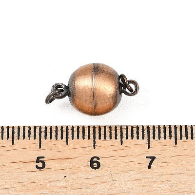 Brass Magnetic Clasps with Loops KK-E268-10mm-R-NR-1