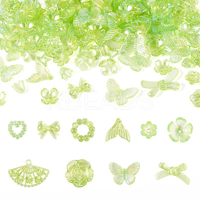182Pcs 100G Transparent Acrylic Beads OACR-TA0003-66B-1