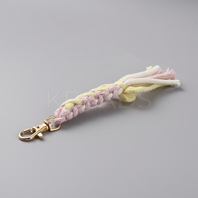 Daisy Handmade Woven Cotton Pendant Decorations AJEW-WH0348-92-1