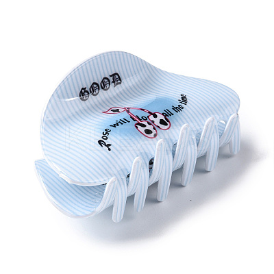 Cherry Pattern PVC Claw Hair Clips PHAR-M013-02D-1