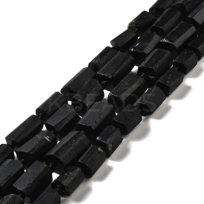 Natural Black Tourmaline Beads Strands G-F716-01-1