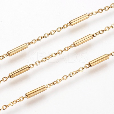 Ion Plating(IP) Handmade 304 Stainless Steel Cable Chains CHS-G003-11G-A-1