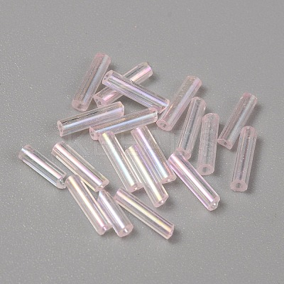 300Pcs Transparent Glass Round Bugle Beads GLAA-WH0015-74C-1
