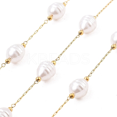 Ion Plating(IP) 304 Stainless Steel Paperclip Chains CHS-P018-03G-G-1