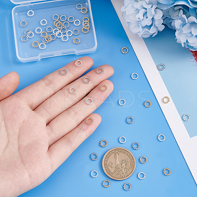 60Pcs 3 Colors Brass Soldered Closed Jump Rings KK-GA0001-26-1