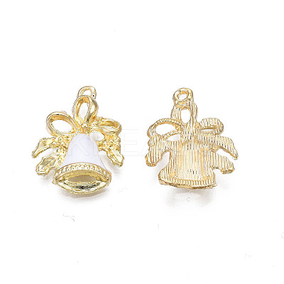 Rack Plating Alloy Enamel Pendants X-ENAM-N055-128-1