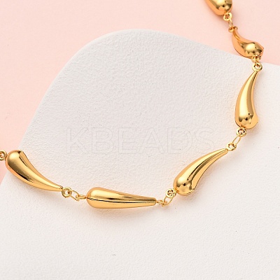 304 Stainless Steel Link Chain Necklaces for Women NJEW-G178-01G-01-1