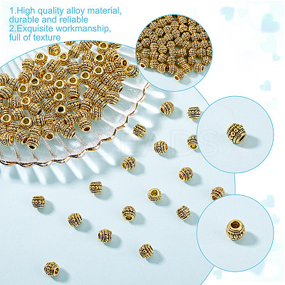 100Pcs Tibetan Style Alloy Beads TIBEB-GO0001-11-1