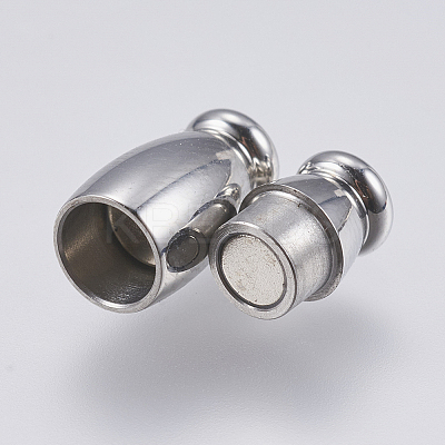Tarnish Resistant 304 Stainless Steel Magnetic Clasps with Glue-in Ends LS-STAS-F139-080P-1